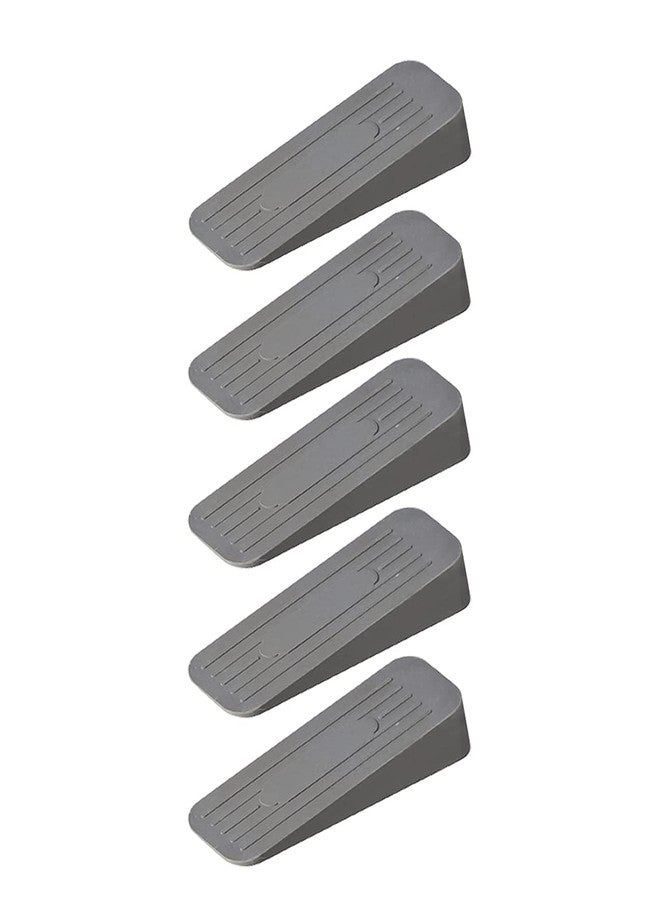 ALP Heavy Duty Non Slip Rubber Door Stoppers with Doors Powerful Gripping Work of Any Surface for Home, Offices, Warehouses & Classrooms Door Bottom Sealing 120mm x 37mm x 20mm (Grey, Pack of 5) - Image 1